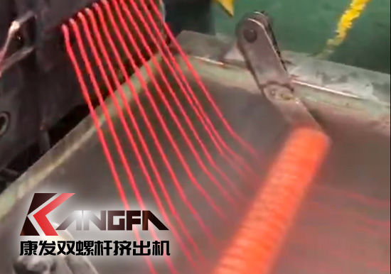 康發(fā)售后服務(wù)無止境！客戶水拉條JSH-75雙螺桿造粒機(jī) 普通玻纖增強改性售后維保記