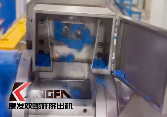 JSH雙階式85/200單、雙螺桿造粒機(jī)電纜料生產(chǎn)線試機(jī) 產(chǎn)量達(dá)1.5噸/每小時